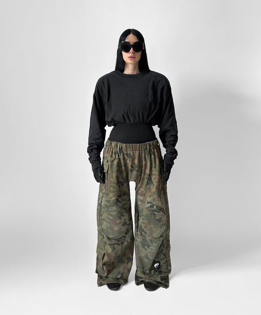 3R  UPCYCLED / FADED CAMO CARGO PANTS 1/1